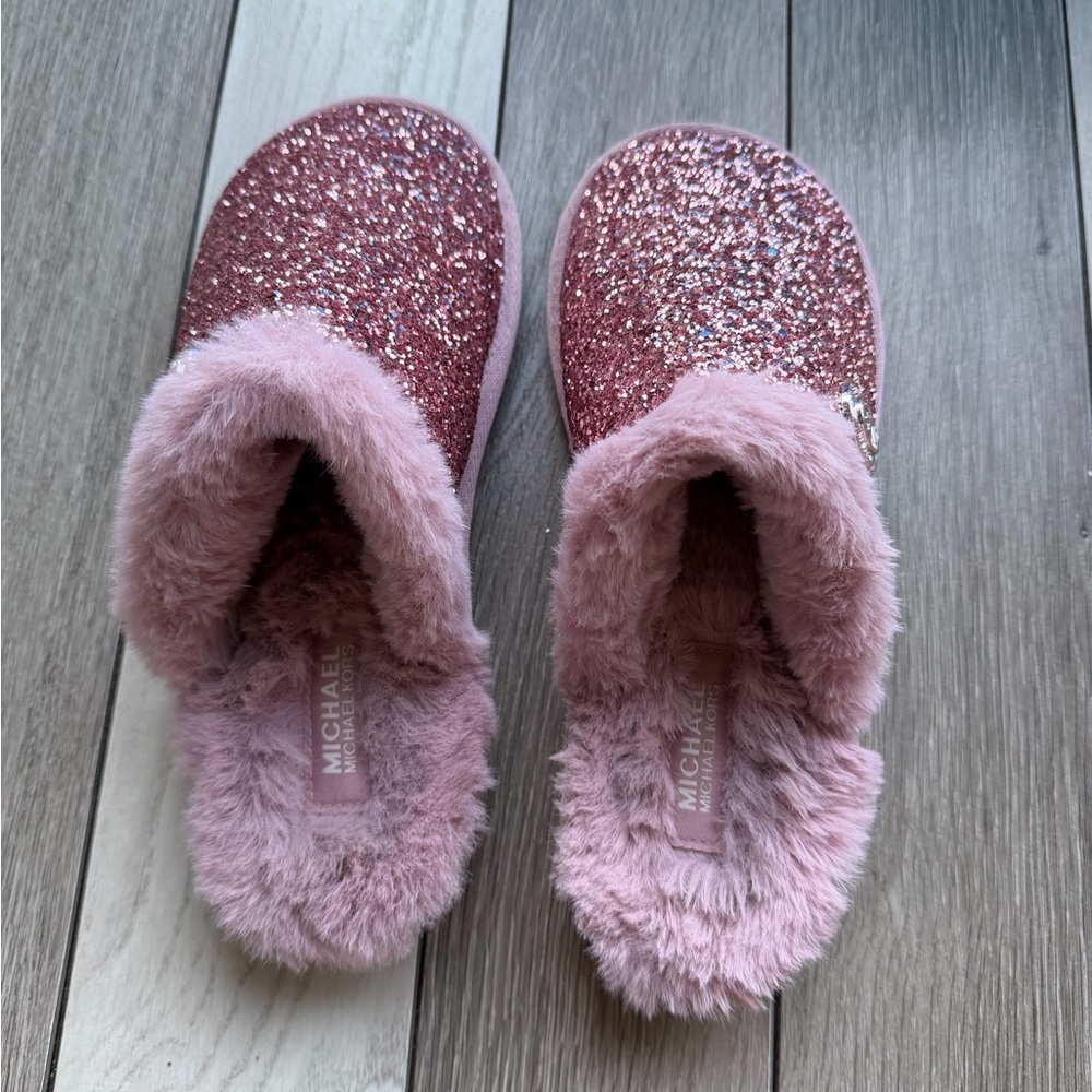 Michael Kors Glittery Pink Slippers - Picture 3 of 8